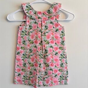 Mud Pie Pink and Green Floral Dress